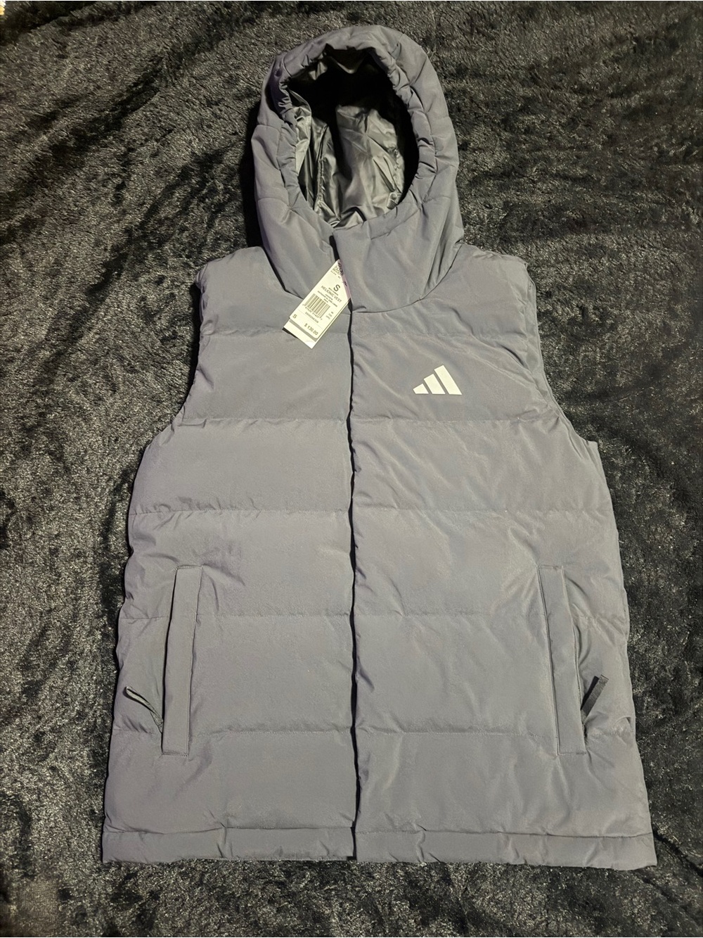 adidas Men's Hooded Puffer Vest in Black